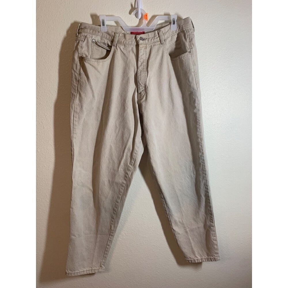 Venezia Jeans Beige Denim Casual Pants Womens Plus Size 22 LS1
